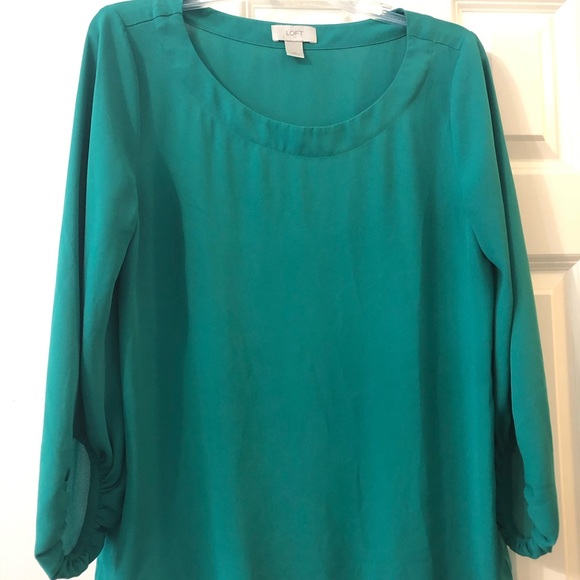 LOFT Tops - Teal bell sleeve loft top LOFT Tops - Teal bell sleeve loft top